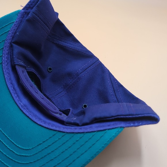 Vtg Purple Teal " Make It‎ A Bud Light" Hat One Size Fits All USA Snapback NWOT - Picture 4 of 13